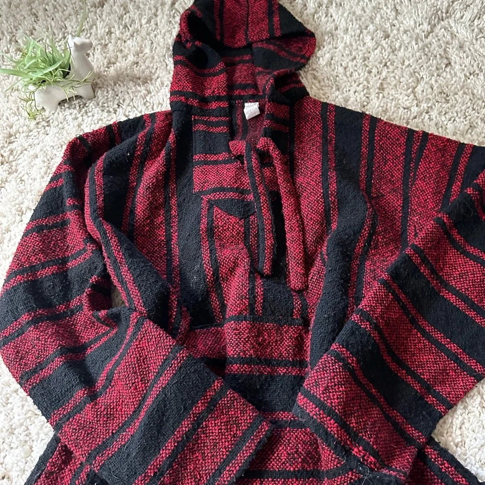 Men’s Molina hippie XL, tribal, knitted, black, red Indiebohemian long h… - Picture 4 of 4